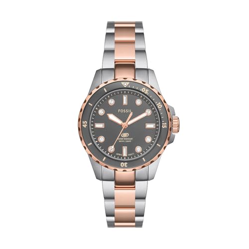 Fossil Reloj Analógico para Mujer de Cuarzo con Correa en Acero Inoxidable ES5348