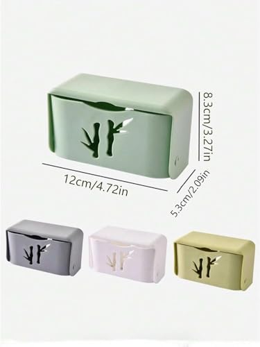 Image of Double Creative Drain Soap Storage Box Multifunctional Household Laundry Soap Box Hole-Free Wall-Mounted Drawer Soap Dish (1, Creative Drain Soap)