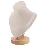 GALPADA Schmuckständer mit Holzsockel Schmuckbüste Mannequin 19cm Organizer für Halsketten Ringe Ohrringe und Armbänder für Messestand Geschäft und Zuhause