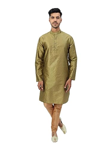 Image of Silk Blend Men's Kurta Pyjama Set /Kurta Pajama for Men