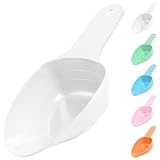 Picture of FURMYLOVE Dog Food Scoop-Melamine Pet Food Measuring Cup - 1 Cup 1/2 Cup 1/4 Cup Dog Cat Bird and Rabbit Food Feeding Scoop Dishwasher Safe - White