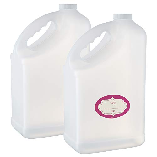 Pack of 2-1 gallon F-Style Bottle - Large Empty HDPE Plastic Jug –