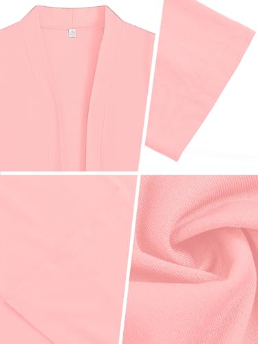 Image of AusLook Plus Size Lightweight Cardigans for Women Open Front Pockets Jacket | 1X-5X,Soft Stretch,Long Sleeve,Longline Coverage,Dress Jeans Layer,Work Travel Style,Spring Fall Wear