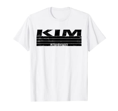 Kim Surname Edición Limitada Retro Vintage Estilo Sunset Camiseta