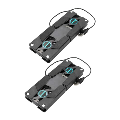 Base refrigerante para laptop con doble ventilador USB miniatura 1