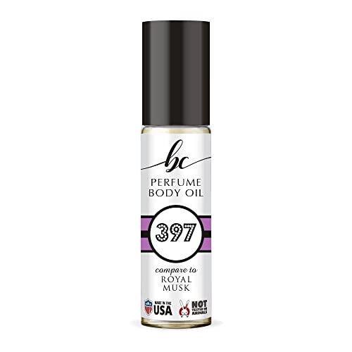 BIOCURA BC Perfume 397 Inspired by Emra Royal Musk For Women & Men Replica Fragrance Body Oil Dupes Alcohol-Free Sample Travel Size Concentrated Long Lasting Roll-On 0.3 Fl Oz/10ml