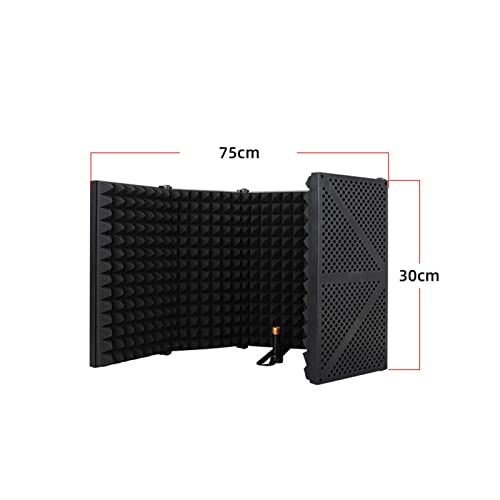 UGPLM Mic Isolation Estúdio Gravação Profissional Filtro Gravação Vocal 5 Painel Acústico Estúdio Mi