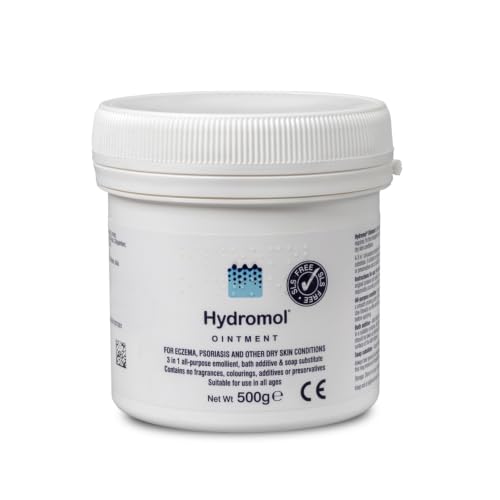 Hydromol Ointment - Intensive Emollient for Very Dry & Itchy Skin - For Psoriasis Flare-prone Eczema & Dermatitis - Helps Protect & Prevent Moisture Loss - 500g Tub