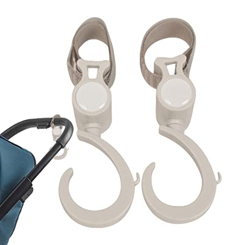 Clipe de mosquetão para carrinho de bebê | Gancho para bolsas 360° - Ganchos organizadores convenien