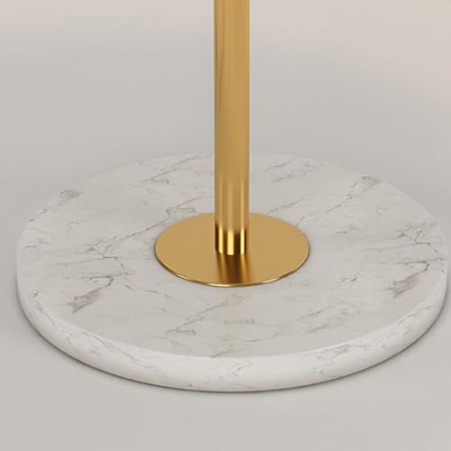 Lámpara de pie con mesa auxiliar y cajón plateada 4
