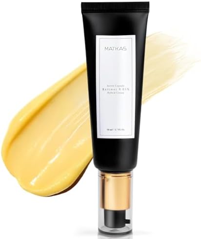 MATKAS Korean Active Capsule 0.05% Retinal Hybrid Face Cream - 50mL Barrier Repair Night Cream, Korean Face Moisturizer for Anti Aging Wrinkle Repair, Niacinamide Serum + Ceramide Moisturizer
