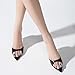 LOVEHEYNEW Women's Leather Pointed Toe Stilettos Heeled Sandals Fashion Sexy Open Toe Slip On Backless High Heels Slides for Party Prom Date Dress Shoes (black,10)