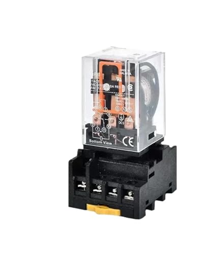 Mini relais électromagnétique AC220V MK2P-I micro relais intermédiaire avec socle de fixation
