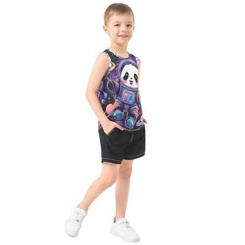 Boys' Tank Top Shirt Panda Astronaut Sleeveless T-Shirts4