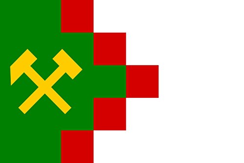 Drapeau Hostomice grand format résistant pour mât de mairie Městysu - 2