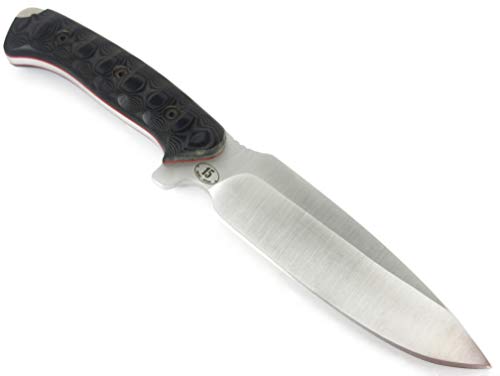 JEO-TEC Nº15 Bushcraft Survival Hunting Tactical Knife - BOHLER N690C Stainless Steel, Multi-positioned Leather Sheath, Sharpener Stone