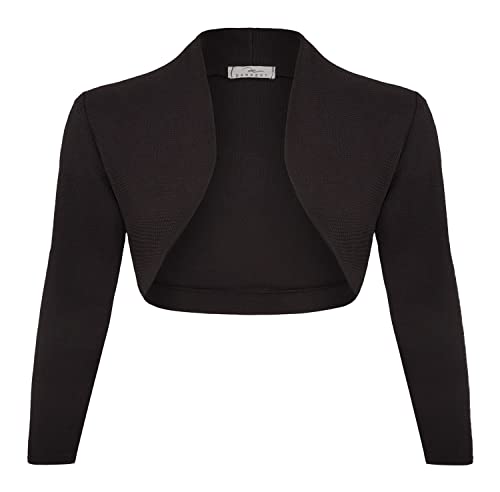 DANAEST Damen Bolero 3/4-Arm Elegante kurz Strickjacke Festliche...