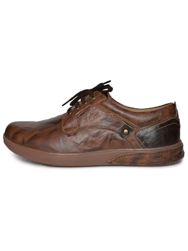 Image of Buckaroo Clareta crumbald Leather Tan Casual Shoes for Mens