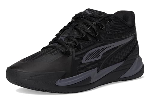 Image of PUMA Mens Dagger Basketball Shoes Puma Black /Galactic Gray 13 Medium