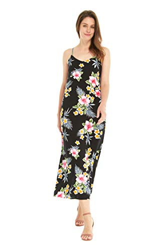 Image of Family Matching Hawaiian Clothes, Hibiscus Black | Black Hibiscus Print • Soft Rayon Fabric • Family Matching Outfits • Vacation Ready • Luau Party Wear
