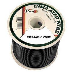 Pico 81223S 22 AWG Black Primary Wire Copper Stranded Conductor with PVC Jacket 100' per Spool
