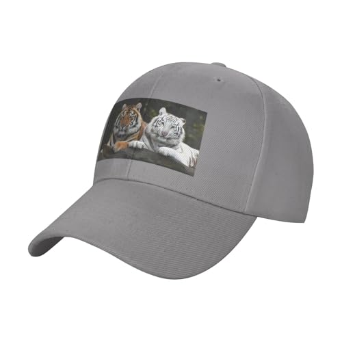 Casquette baseball tigre coton ajustable aux finitions soignées pour adulte