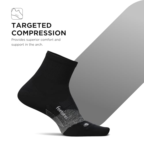 Image of Feetures Elite Ultra Light Cushion Quarter - Sport Sock with Targeted Compression