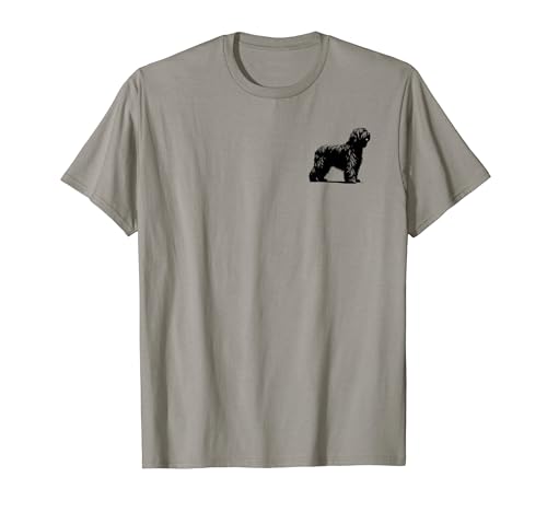 Monochromatischer Briard mit Hundemotiv T-Shirt