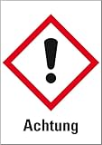 KSIGN Gefahrensymbol Ausrufezeichen GHS 07, Achtung, Folie, 18x26mm, 30/Bogen, GHS-Verordnung