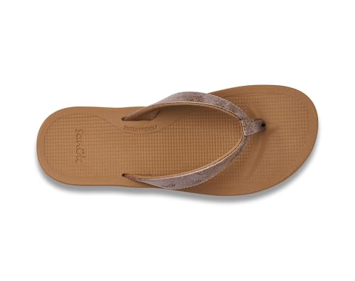 Image of Sanuk Womens Cosmic Shores | Water Resistant Flip Flops for Women | EVA Footbed With Arch Support | Women's Beach Sandals