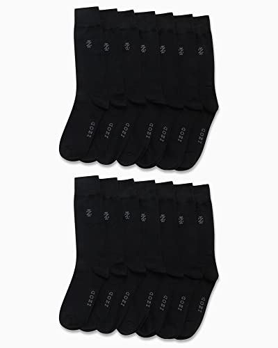 IZOD Mens Dress Socks - 14 Pack Lightweight Soft Comfort Stretch Crew Sock - Breathable Dress Socks for Men (Size:6-12.5)2