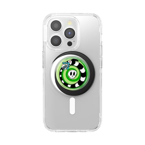 Image of PopSockets Phone Grip for MagSafe, Secure Magnetic Phone Grip & Stand, Hands-Free Kickstand, Wireless Charging Compatible, Beetlejuice - Backspin Sand Snakes