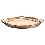 TOYANDONA Schmuckschale aus Metall in Gold Dekoratives Schmucktablett für Ringe Ohrringe und Schlüssel Praktische Aufbewahrung für Zuhause und Nachttisch