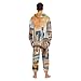 Yuiboo New York City Scene Unisex Adults One Piecing Pajamas for Women Men Costumes with Hood