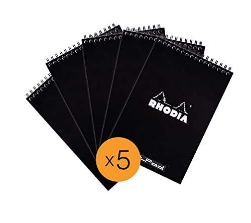 RHODIA 165039C, Spiral Notebook (Full Bound) Black, A5, Dot Dotted, 80 Detachable Sheets, 80G Clairefontaine Paper - Image 3