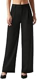 JIUS@FF Pantalones Anchos para Mujer, Pantalones De Cintura Alta, Casual Holgado con Bolsillos