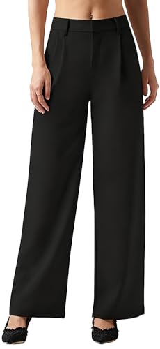 La mejor selección de Pantalones para Dama de esta semana. 44 JIUS@FF Pantalones Anchos para Mujer, Pantalones De Cintura Alta, Casual Holgado con Bolsillos