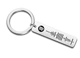 Music Code Keychain, Custom Music scan code, Custom Music Keychain, Song Keychain (Silver)