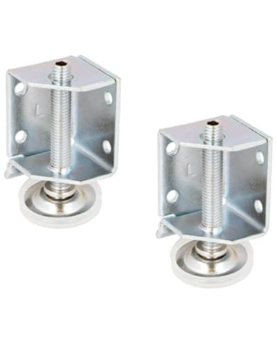 Gedotec Patas ajustables para muebles de acero macizo, 1 pie para zócalo izquierdo, patas para muebles en plata, pie de esquina para 90°, altura regulable de 32,5 mm, para muebles tapizados, pie para