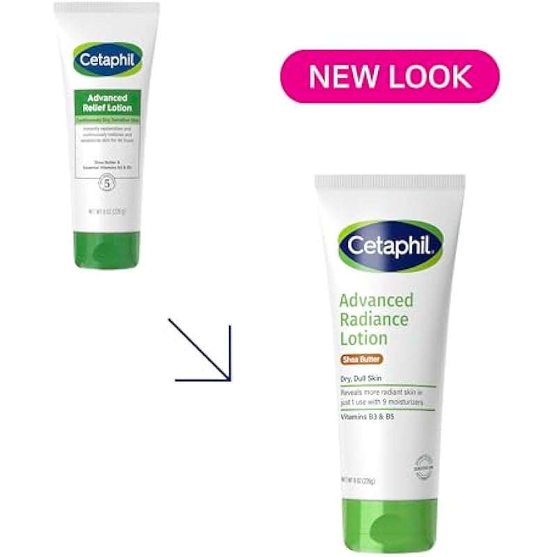 Cetaphil Body Lotion, Advanced Radiance Lotion with Shea Butter for Dry, Sensitive Skin, 8 oz Pack of 3, Fragrance Free, Hypoallergenic, Non-Comedogenic 상세이미지 2