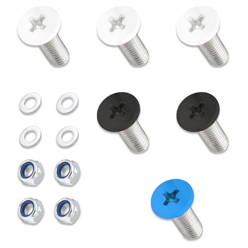 polarmotor M5*12mm Kennzeichen Schrauben Set Edelstahl für Kennzeichenhalter Motorrad Moped Roller Nummernschild Halter