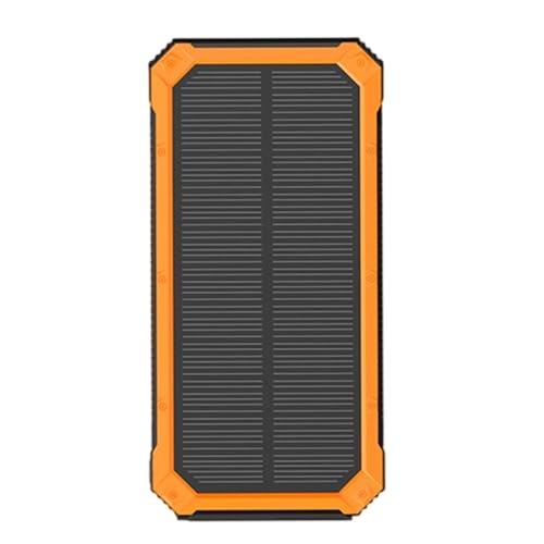 Tyinerc - Batería externa solar (10000 mAh, lámpara de antorcha LED, cargador de teléfono inalámbrico, para smartphone, cámara, tableta, senderismo, viaje, viaje por carretera, pesca, pesca