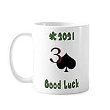 Capacità: 350 ml Peace Jupiter Spade 3 Poker Buona Fortuna 2021 Tazza Ceramica Caffè Porcellana Tazza Stoviglie