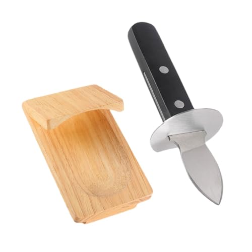 MOLUCKFU 2 pezzi Coltelli per Ostriche in Acciaio Resistente con Morsetto Antiscivolo Utensili Professionali per Aprire Facilmente Crostacei per Cucina e Ristoranti Colore Colore Casuale