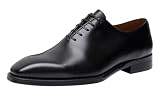 Santimon Mens Dress Shoes Formal Oxfords Genunie Leather Modern Whole Cut Oxford Fashion Business Casual Derby Prom Wedding Suit Shoes Tuxedo Shoes for Men Black 9 US