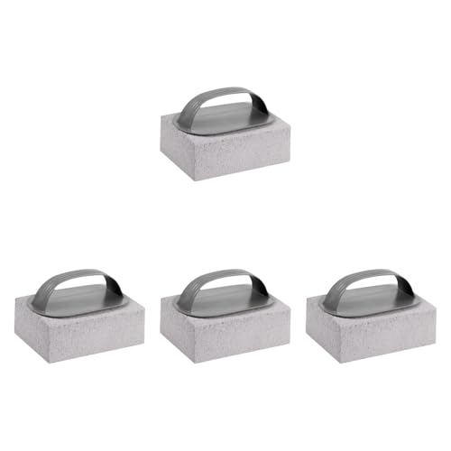 Milageto 4 Bloques limpiadores de Parrilla, Piedra pómez de fácil Agarre, Reutilizables, para Parrillas de Barbacoa y Parrillas de Restaurante.