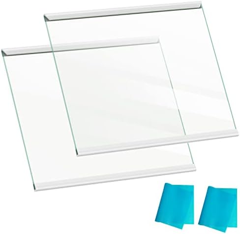 [2 PACK] UPGRADED W11130203 Freezer Glass Shelf Replacement Compatible with Whirlpool Freezer Shelf Replacement Refrigerator Glass Freezer Shelves Parts W10527849, W10773887, AP6262440, PS12347522