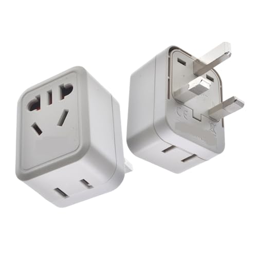 Adaptateur convertisseur de prise AC anti surchauffe bloc compact 13A 250V blanc SSI-7
