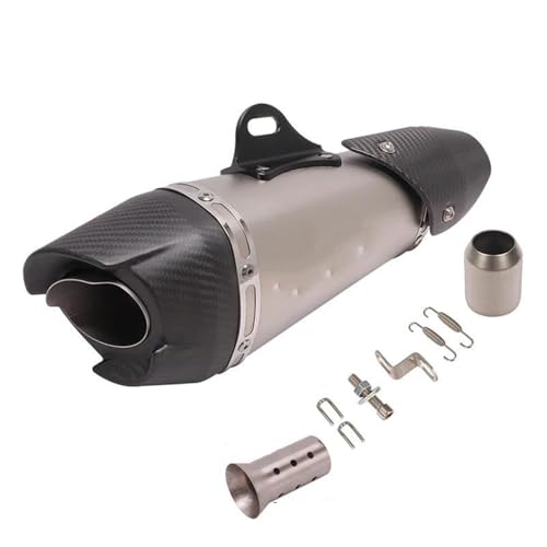 に適合するヤマハ R6 MT-03 MT03用 バイク用エキゾーストパイプ マフラー ステンレス製 エスケープチューブ サイレンサー 取り外し可能なアクセサリー オートバイの排気管(チタン,X-1)
