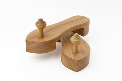 Image of Wooden Khadau Charan (Paduka) | Traditional Natural Wood Sandals for Men & Women | Footwear for Puja, Temple, Meditation & Daily Worship